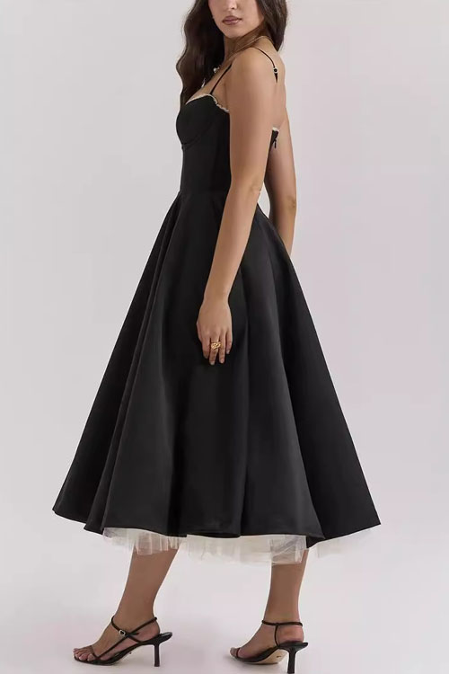 Nonnadress V-Neck Sleeveless Puffy Dress