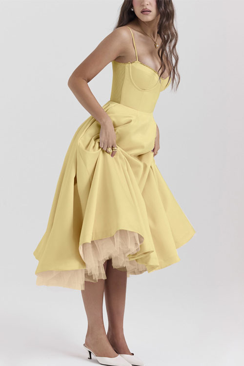 Nonnadress V-Neck Sleeveless Puffy Dress