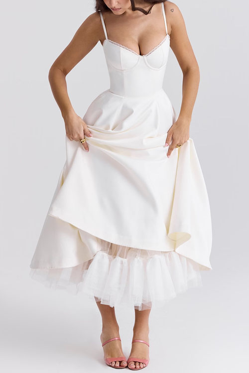 Nonnadress V-Neck Sleeveless Puffy Dress