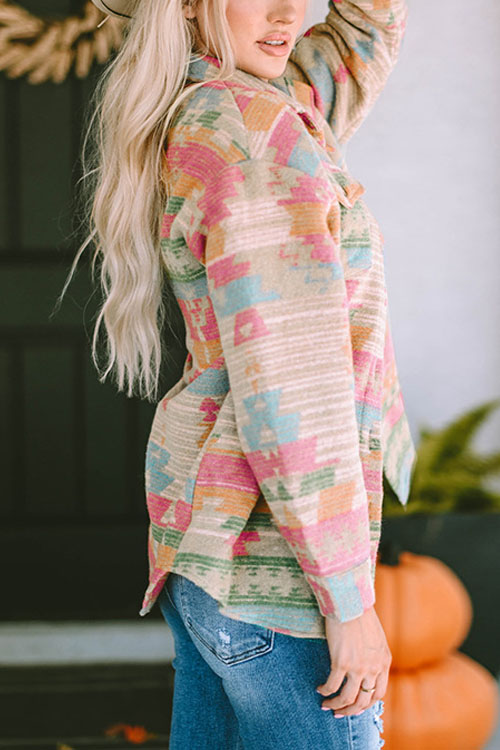 Nonnadress Western Print Single-Breasted Minimalist Jacket