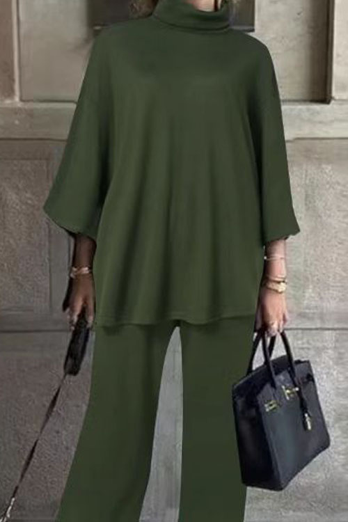 Kathiadress autumn casual solid color knitted suit