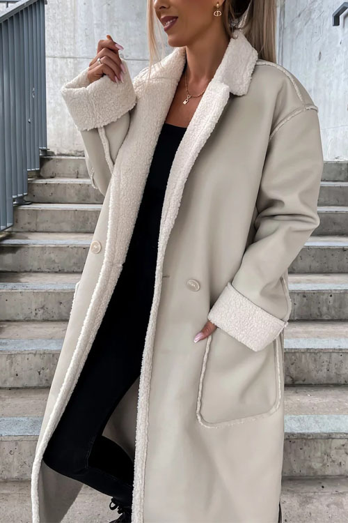 Kathiadress Casual leather thickened windbreaker Loose fashion jacket