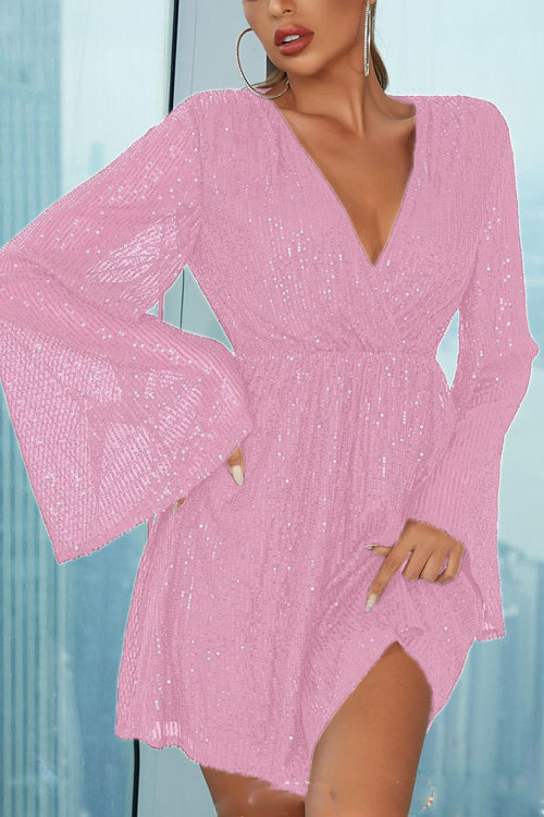 Nonnadress Fashionable Big Hem Loose Spice Sequin Dress