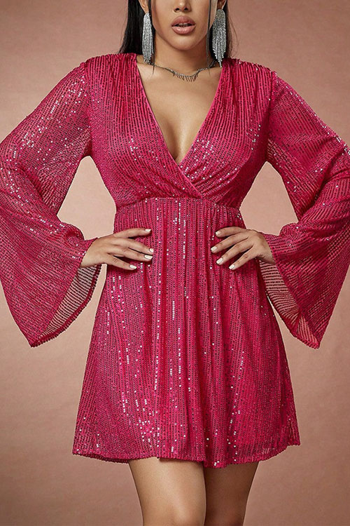 Nonnadress Fashionable Big Hem Loose Spice Sequin Dress