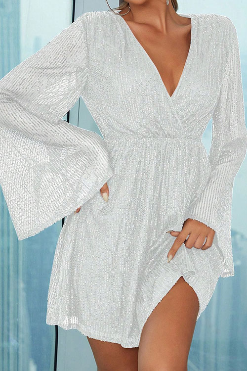 Nonnadress Fashionable Big Hem Loose Spice Sequin Dress