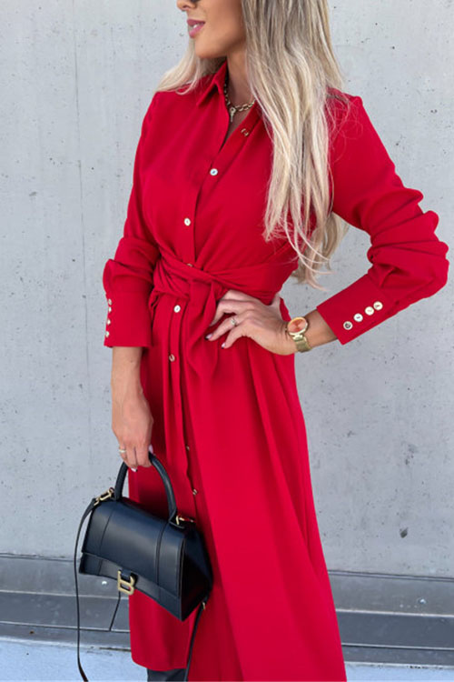 Kathiadress Solid color  long sleeves cardigan dress