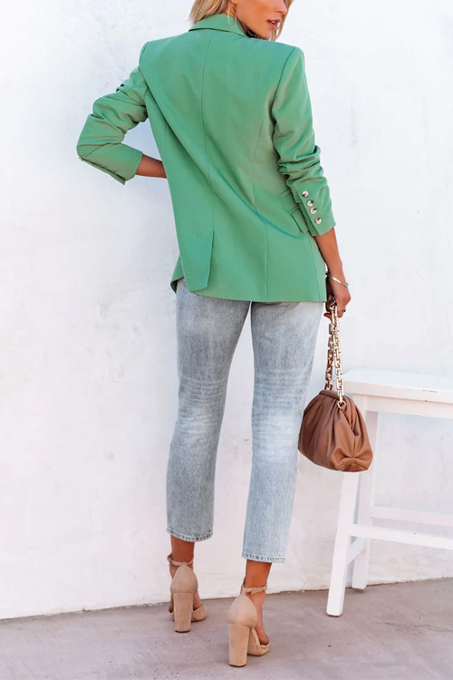 Kathiadress Street trendy lapel slim fit suit top