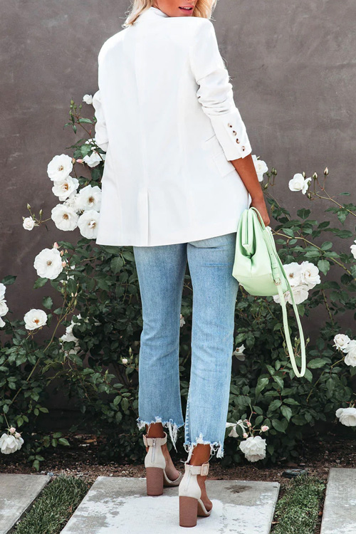 Kathiadress Street trendy lapel slim fit suit top