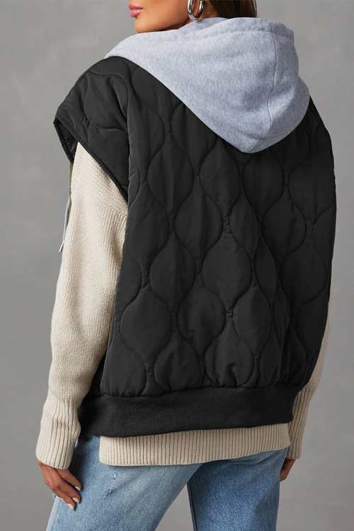 Nonnadress Quilted cotton loose thickened hooded zipper cotton jacket