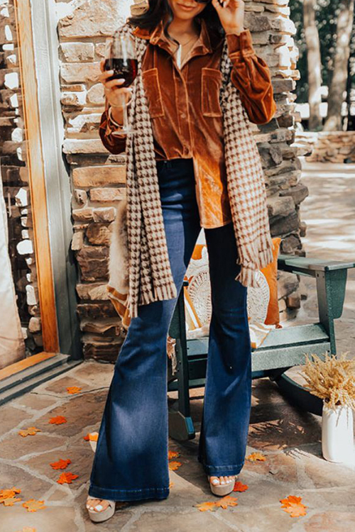 Nonnadress Velvet elegant lapel loose long sleeve shirt