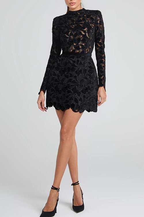 Nonnadress Long-sleeve Zipper Party Dress