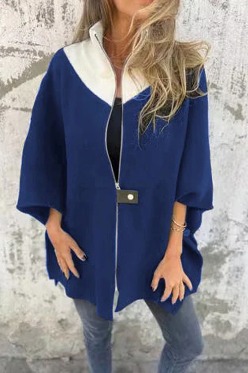 Nonnadress Casual Loose Zip-Up Stand Collar Jacket