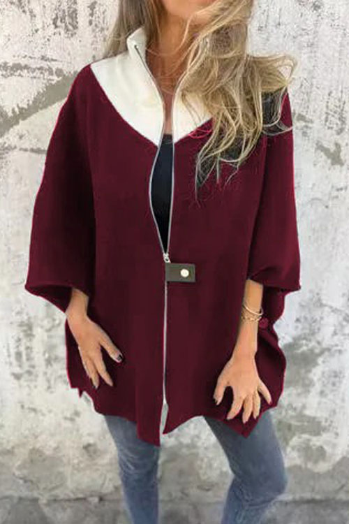 Nonnadress Casual Loose Zip-Up Stand Collar Jacket