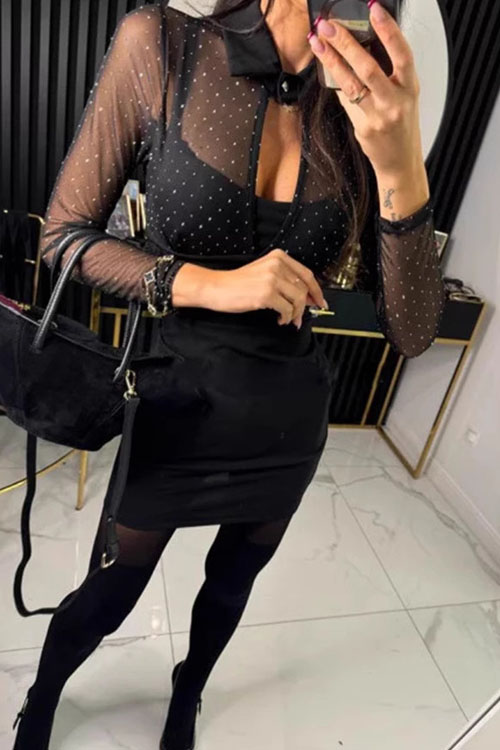 Nonnadress Party permed two-piece hip-hugging dress