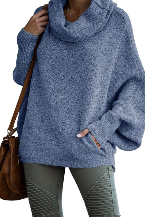 Nonnadress  Fashionable pullover lantern loose long sleeve sweater