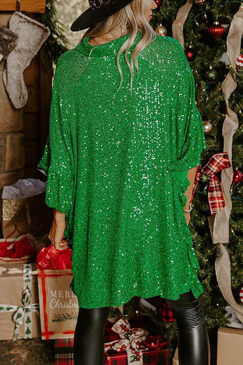 Nonnadress Christmas sequin party loose casual shirt top