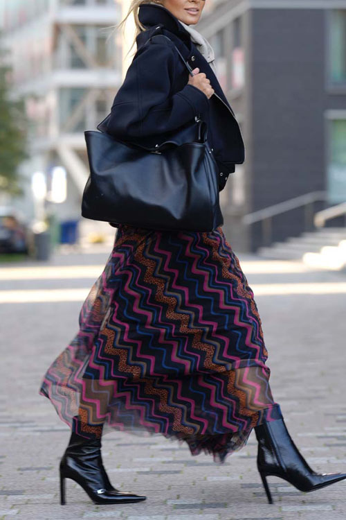 Nonnadress  Casual printed large hem mesh skirt