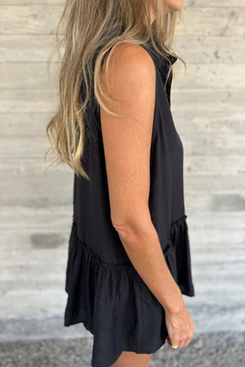 Nonnadress Lapel Button Down Pleated Ruffle Holiday Shirt