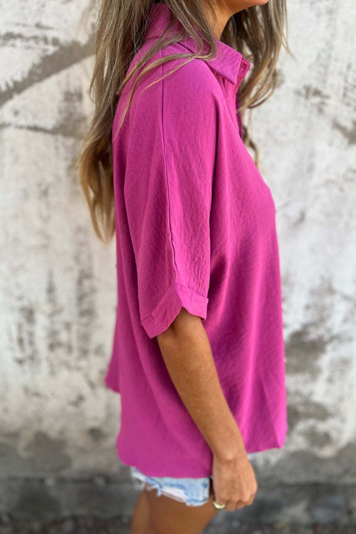 Nonnadress Lapel Casual Button Down Shirt Top