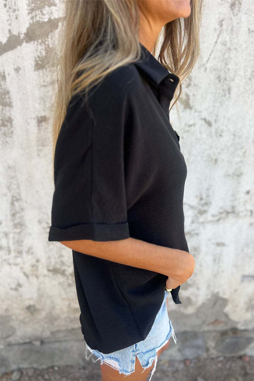 Nonnadress Lapel Casual Button Down Shirt Top