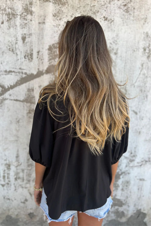 Nonnadress Round Neck Button Casual Fashion Short Sleeve Range Top