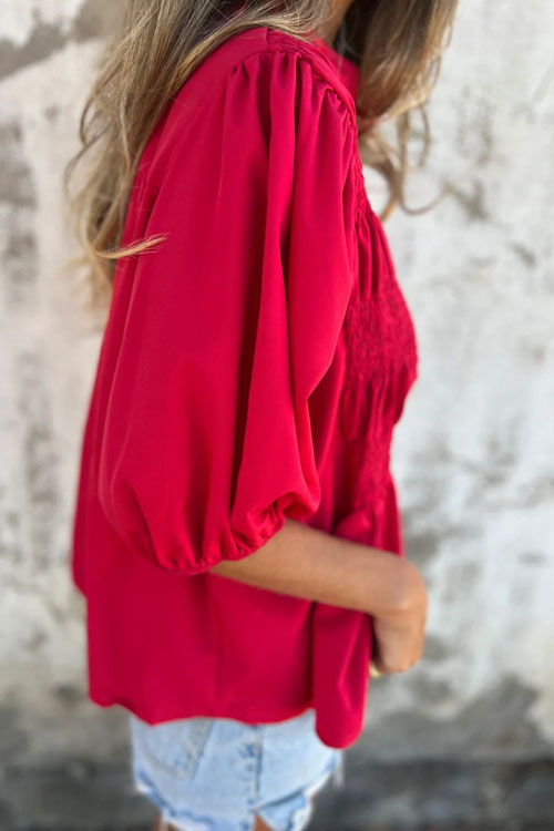 Nonnadress Round Neck Button Casual Fashion Short Sleeve Range Top