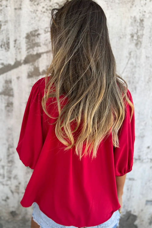 Nonnadress Round Neck Button Casual Fashion Short Sleeve Range Top