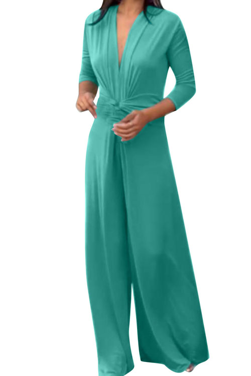 Nonnadress Chic Twisted Knot Wide-leg Jumpsuit