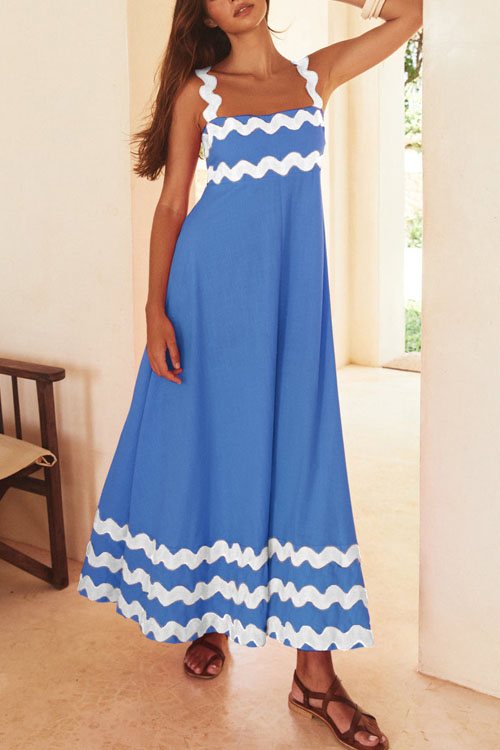 Kathiadress  Summer new style suspender printed long dress