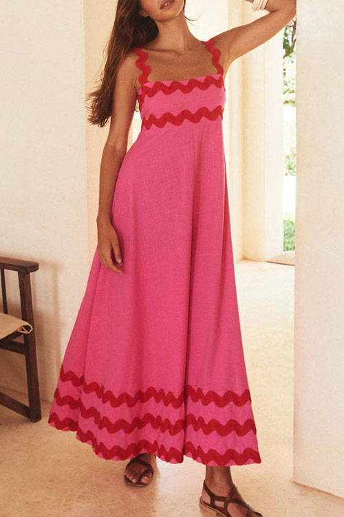 Kathiadress  Summer new style suspender printed long dress