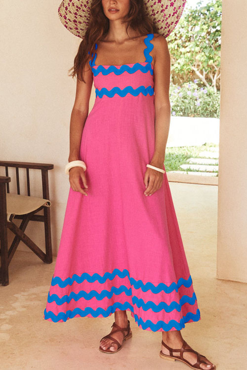 Kathiadress  Summer new style suspender printed long dress