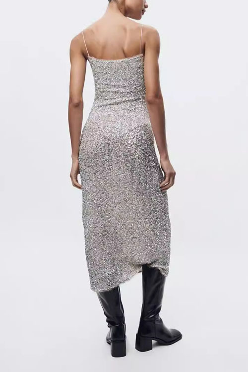 Nonnadress Slim-cut Sequin Slip Dress