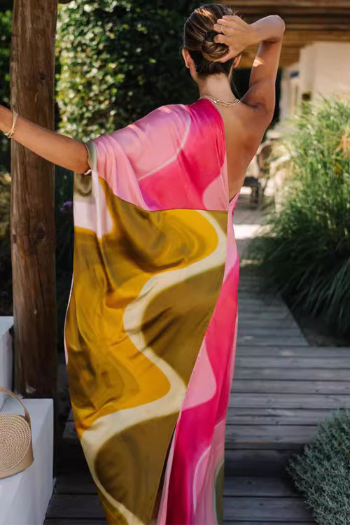 Nonnadress Slouchy Backless Printed Loose Dress