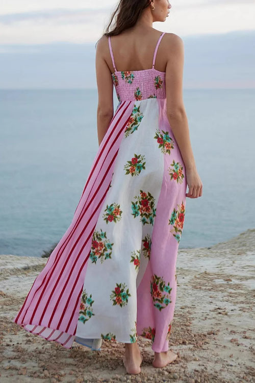 Nonnadress Halter Graffiti Printed Hem Dress