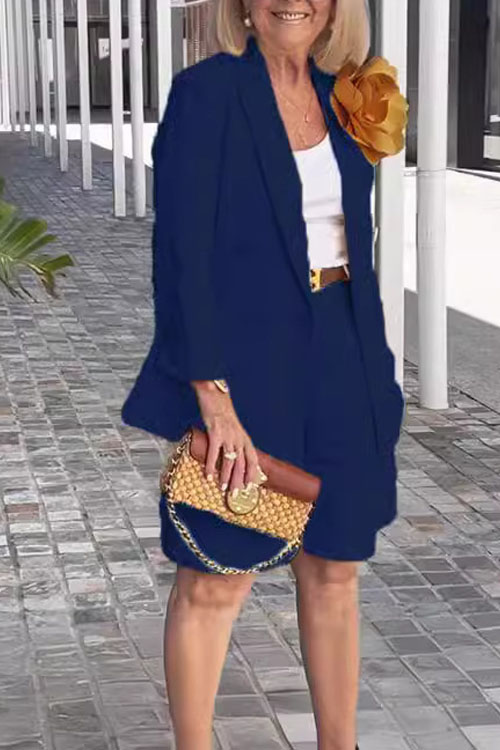 Nonnadress Stylish Casual Lapel Cardigan Suit