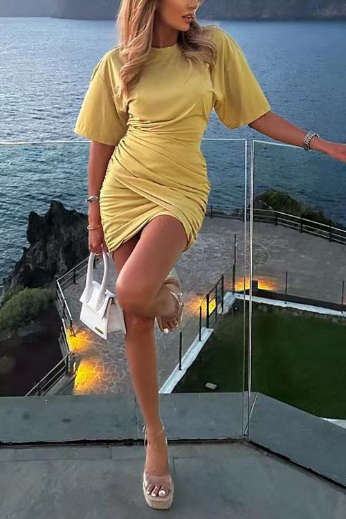 Nonnadress Knitted Slim Fit T-shirt Dress