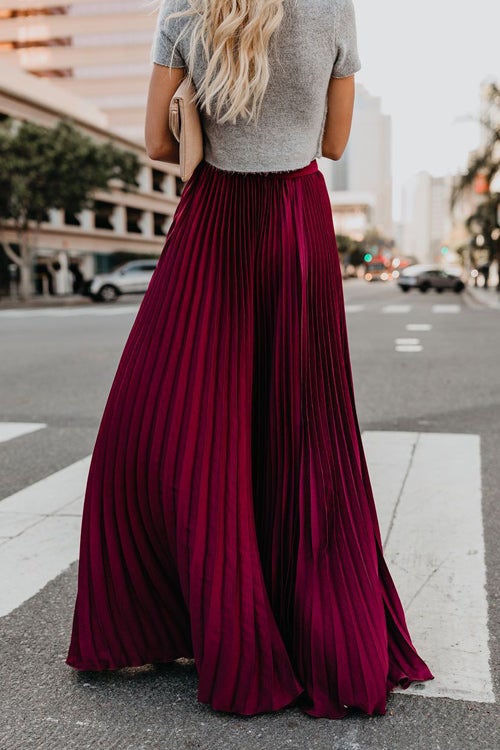 Nonnadress BrRWht Colors Pleated HRWh Waist Skirt