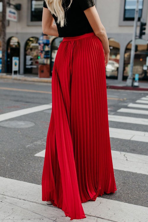 Nonnadress BrRWht Colors Pleated HRWh Waist Skirt