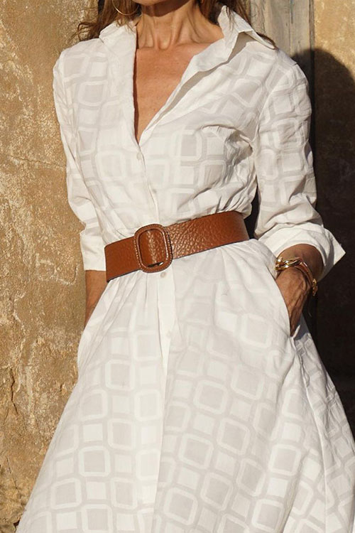 Nonnadress Stylish Check Printed Shirt Dress