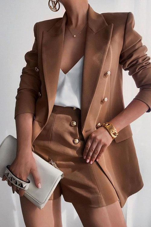 Nonnadress Fashionable Temperament Shorts Suit Two-piece Set