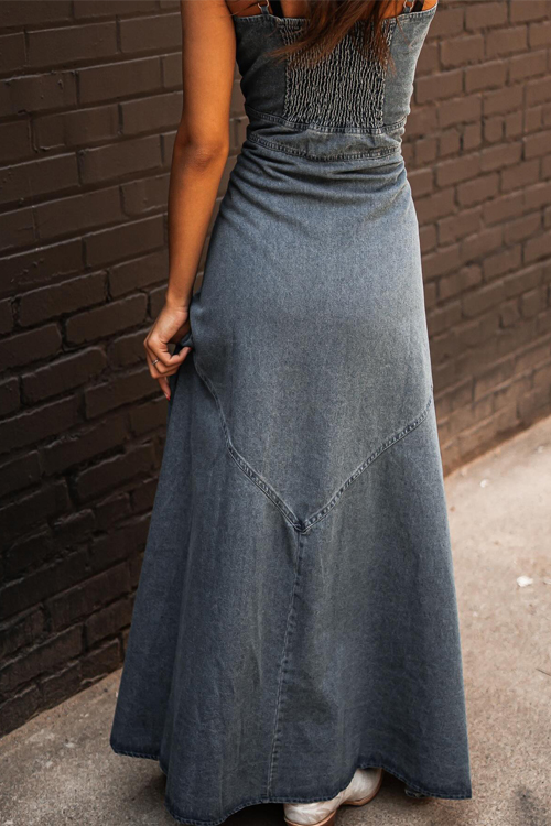 Nonnadress Retro Old Slim Buttoned Long Skirt