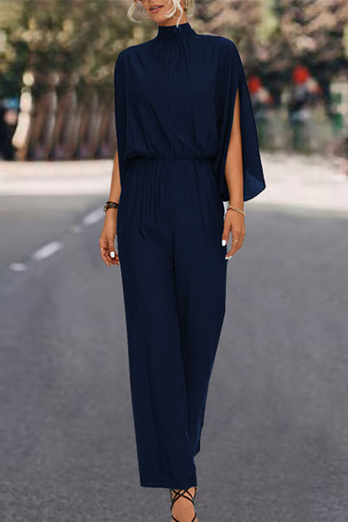 Nonnadress Turtleneck Batwing Sleeve Casual Party Jumpsuit