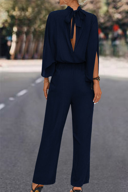 Nonnadress Turtleneck Batwing Sleeve Casual Party Jumpsuit