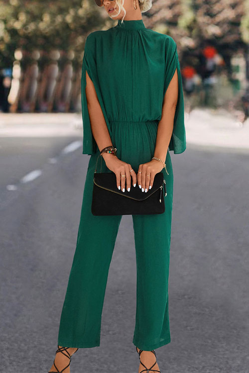 Nonnadress Turtleneck Batwing Sleeve Casual Party Jumpsuit