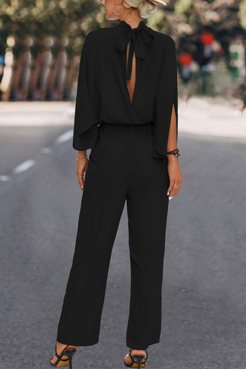 Nonnadress Turtleneck Batwing Sleeve Casual Party Jumpsuit