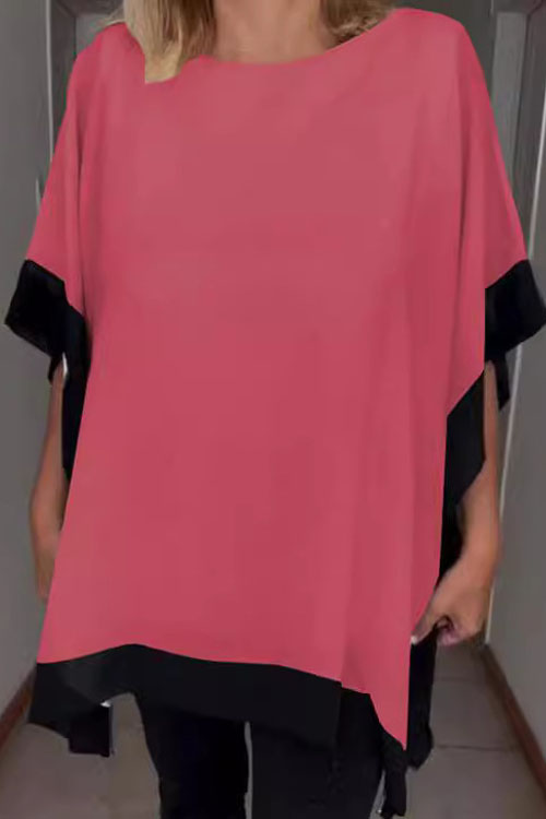 Nonnadress Round Neck Loose Batwing Sleeve T-shirt