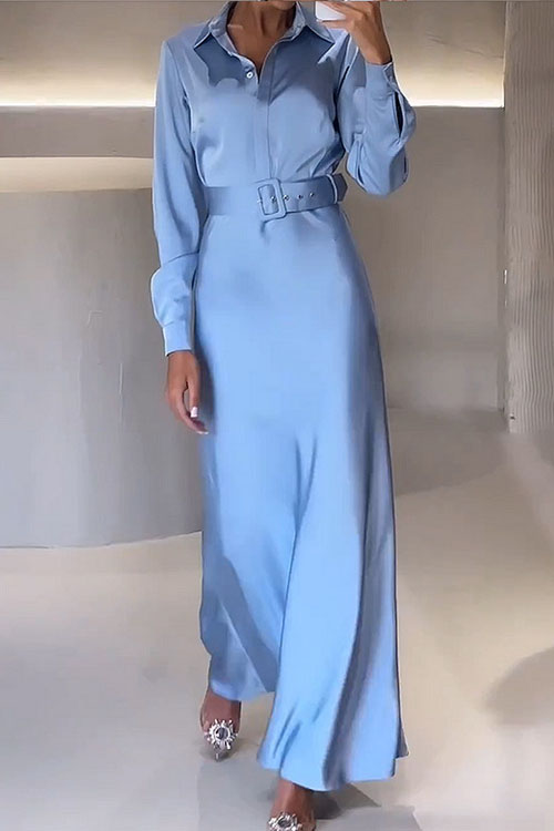 Nonnadress Fashionable & elegant solid color loose dress