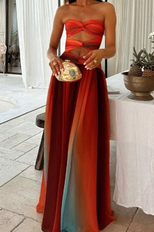 Nonnadress Vacation Travel Fashion Gradient Casual Dress