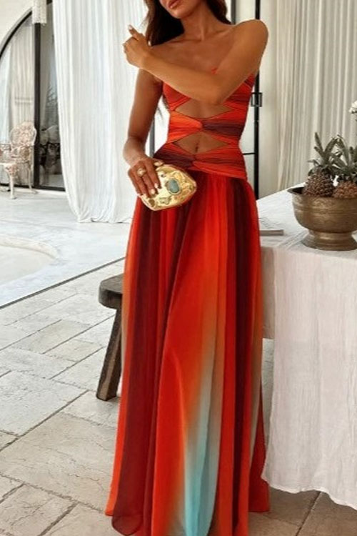 Nonnadress Vacation Travel Fashion Gradient Casual Dress