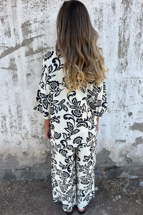 Nonnadress Spring and Summer Printed Shirt Long Pants Two-piece Suit